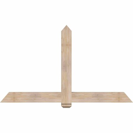 Ekena Millwork Eugene Smooth Timber Gable Bracket, Douglas Fir, 72"W x 42"H x 3 1/2"D x 5 1/2"F, 14/12 Pitch GBW072X42X0406EUG00SDF